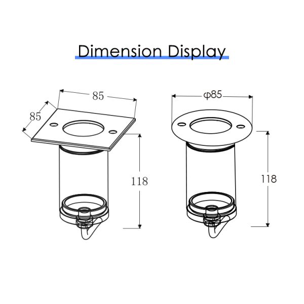 Lampe d'escalier en aluminium IP65 imperméable à l'eau AC100-240V COB LED 6W avec boîte de montage