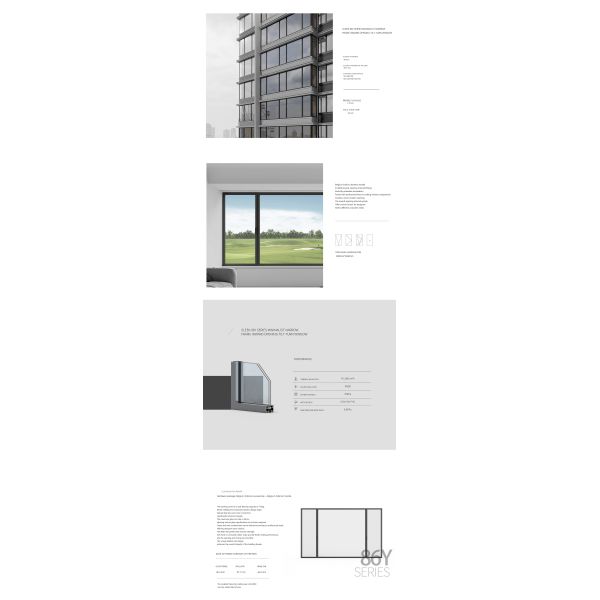 SLEEK 86Y series minimalist narrow frame tilt and turn window (hide sash)