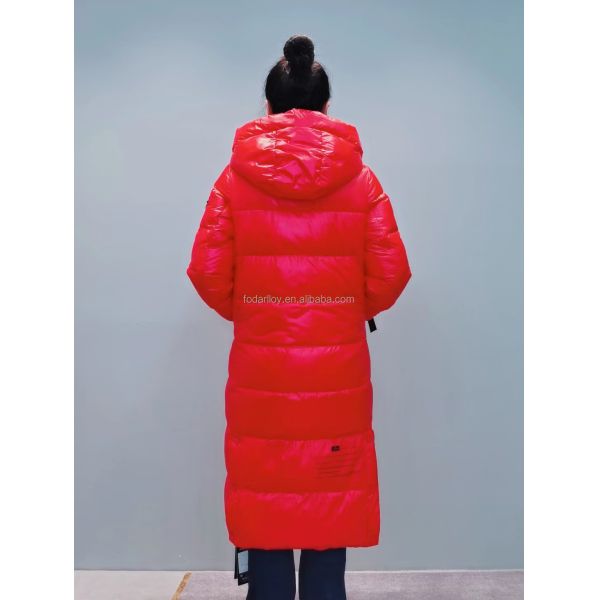 FODARLLOY F21300 Ladies Warm Hooded Cotton-padded Clothes Women Slim Long Winter Jackets Women Coats