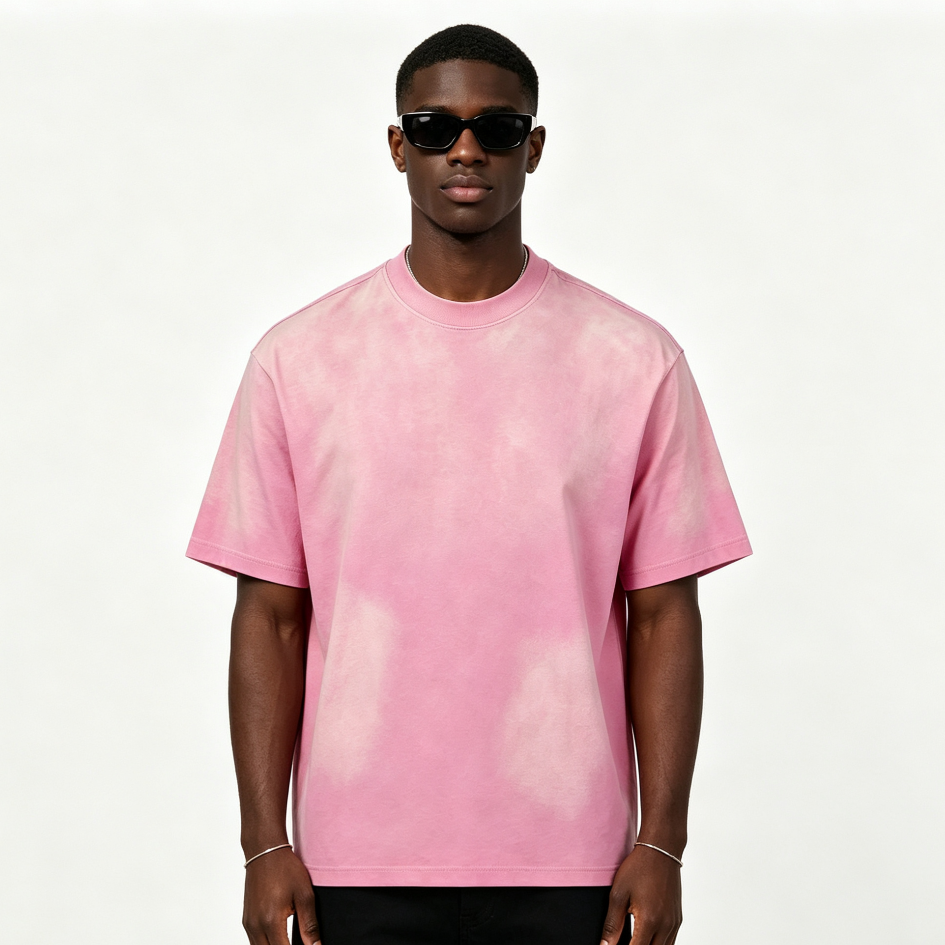 Men’s Vintage Washed Cotton T-Shirt 270GSM Oversized High Street Casual Tee
