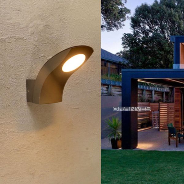 Warm White Aluminum Housing LED Outdoor Wall Lights For Houses Garden Pathway