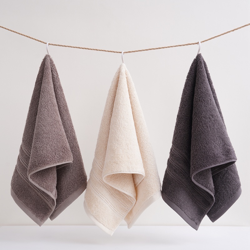 140 Gsm 16s/2 100 Cotton Face Towel 35x75cm Soft Absorbent For Bathroom Hotel