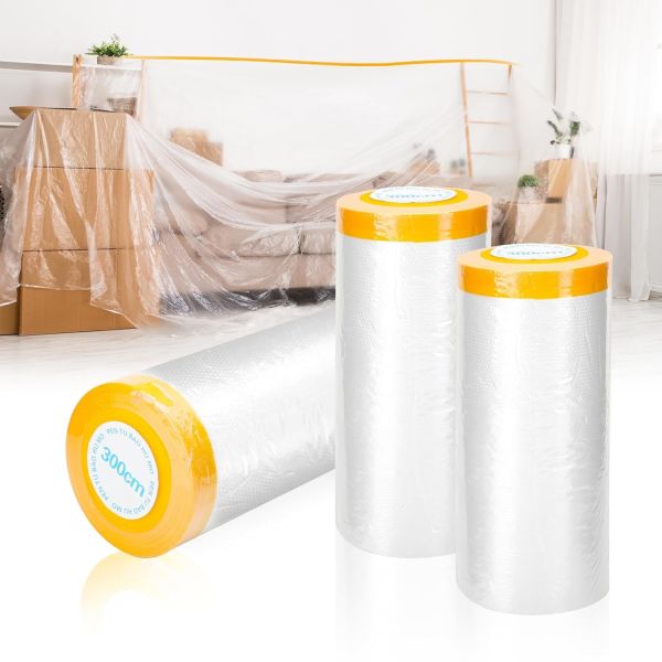 Pre-Taped Dust Protection Washi Paper Tape Masking Film