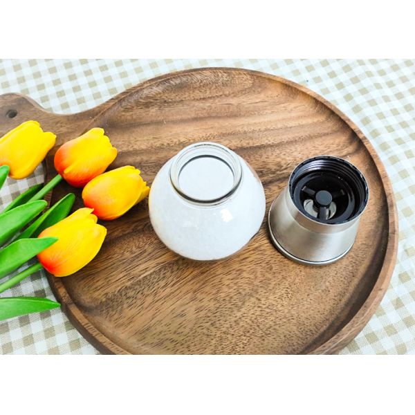 Máquina de rectificación de vidrio de diseño elegante Pimienta negra y molinillos de sal