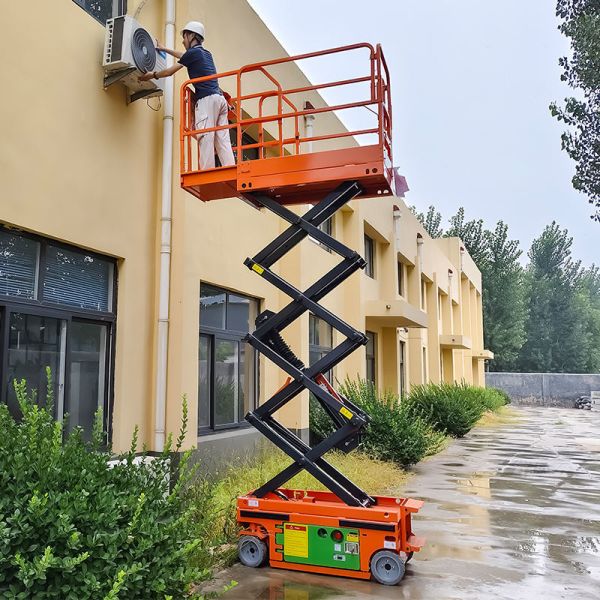 10m Mobile Electric Scissor Lift Tables Self Propelled Scissor Lift Platform