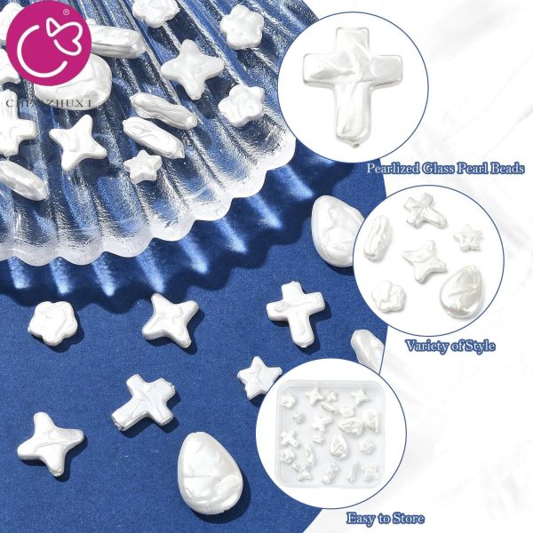 Baroque Freshwater Loose Pearls White Color DIY Pendant Jewelry Finding for Earrings Loose Pearl Beads