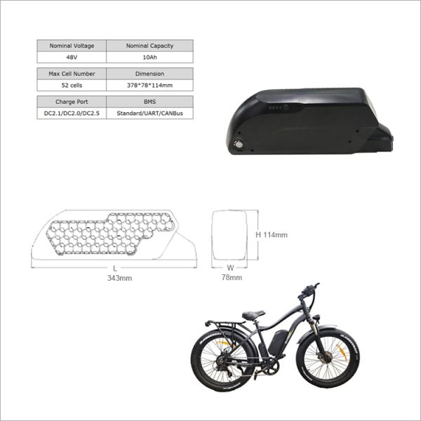 14ah Electric Bike Rechargeable Battery 64v 72v 80v 96v Lithium Ion Battery