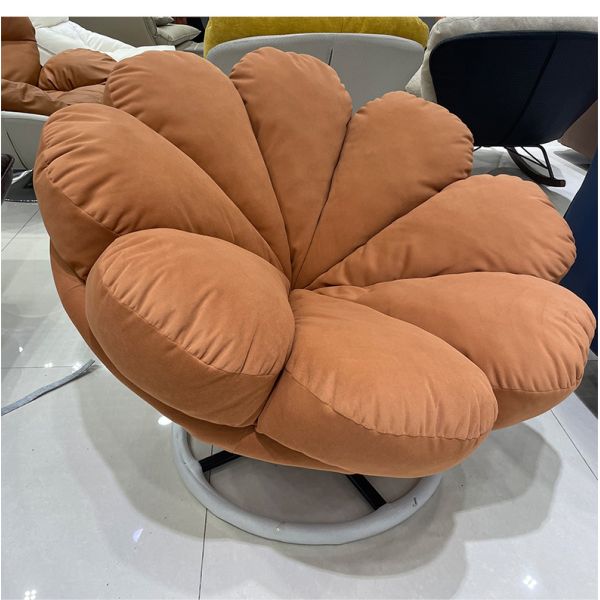 Creative Flower Shaped Modern Eco-Friendly Accent Sofa Chair Bedroom Balcony Dining Lazy Leisure Rotating Recliner Lounge Single