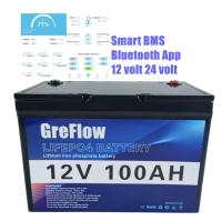 Batterie d'accumulateurs profonde de cycle de bateau de la batterie 12v 100ah rv de l'APPLI Lifepo4 de Bluetooth