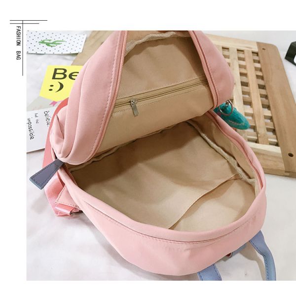Women Backpack Travel Bag Waterproof Nylon Casual Pink for Teenager Girls