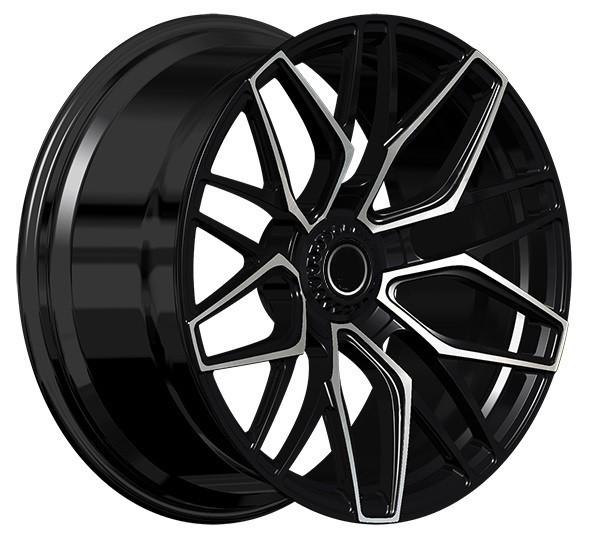 Centerlock type bright colour painting Forged Custom Wheels 18 19 Inch With Black Machine Face rims