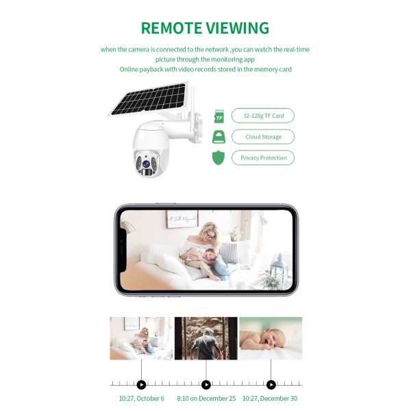 Wireless 3mp Tuya Smartlife App Remote View Hd Cctv Solar Camera 10w Solar Panel Outdoor 4g Ptz 360 Rotation Solar Camera