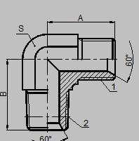 BSP / BSPT Male 90 Degree Elbow Hydraulic Flare Fitting Adapter Carbon Steel