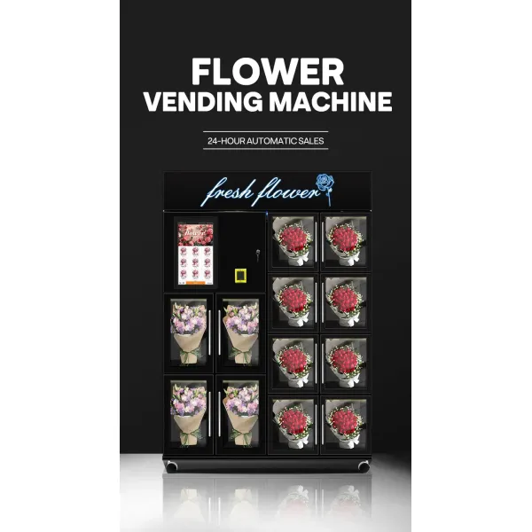 Haloo Vending Machine SupplierBig Size 6 Locker Vending Machine 10.1inch Touch Screen Choose Flowers on the Machine