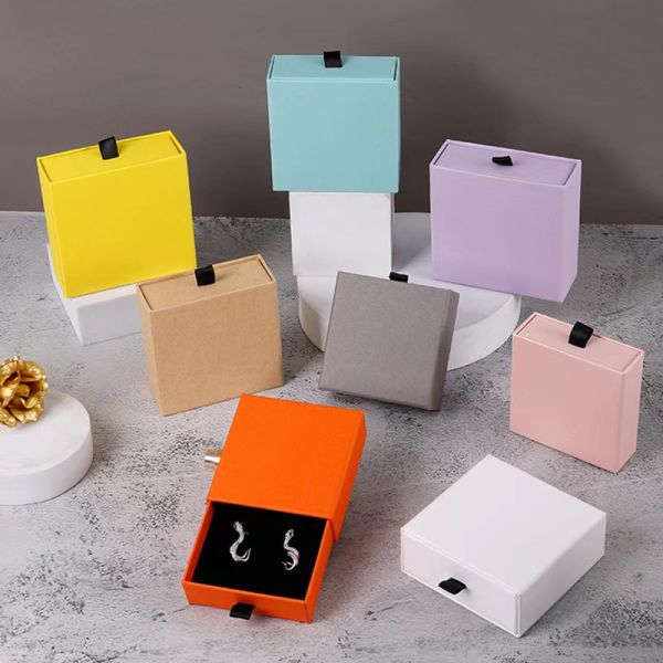 Colorful Matte Jewelry Packaging Boxes Gift Jewelry Storage Box Travel Jewelry Box