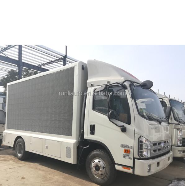 With Stage Mobile Trailer P8 P10 Outdoor LED Screen Truck Display