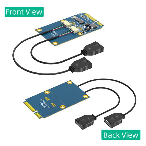 Mini PCI-E PCI Express To Dual USB Adapter MPCIe To 5 Pin 2 Port USB2.0 Converter For Full/half Height Mini Card
