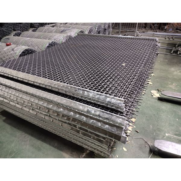 Экран 1.5m x 1.95m сетки песка волнистой проволки 65mm вибрируя