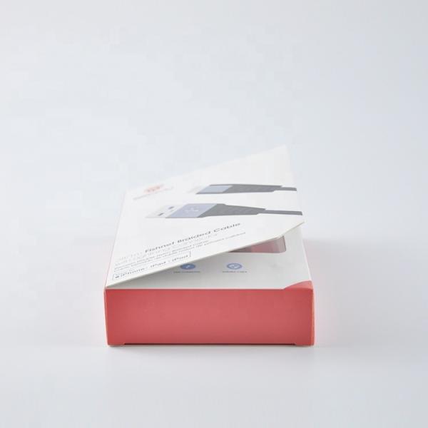 Gift White Card Paper Mobile Accessories Packaging / Usb Data Cable Packaging Box