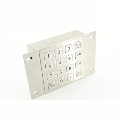 Self Service Payment Kiosk IP65 Stainless Steel Encrypted EPP Pin Pad With 16 Keys