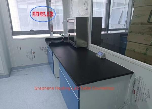 Adjustable Glass Shelf Chemistry Lab Benches  Heating Laboratory Workstation with 12mm Thick Frame and DTC 16-INCH THREE SECTION SILENT RAIL