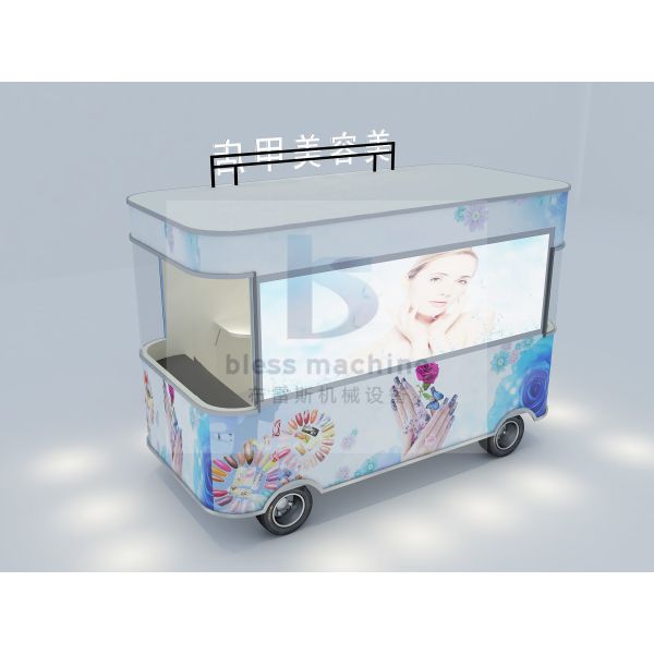 4 Wheels Technology Mobile Beauty Spa Salon Trailer for Dairy Products Long Service Life