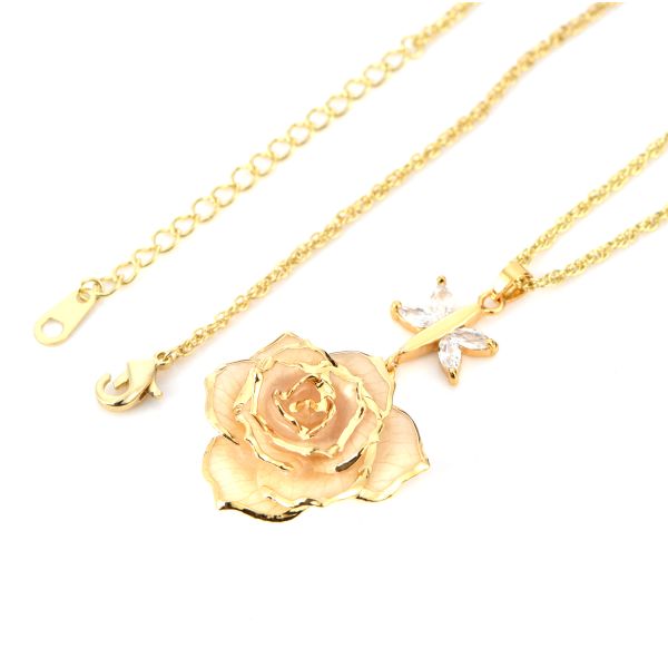 Pure Handmade Fashion Rose Necklace Wholesale for Christmas Birthday  Valentine Gift
