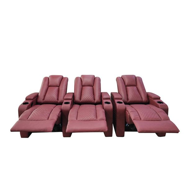 Multifunctional Modern Recliner Chair PU Leather Movie VIP Seating