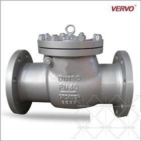 6 o tipo DN150 GP240GH do balanço da válvula de verificação da polegada PN40 flangeou furo completo de Wcb