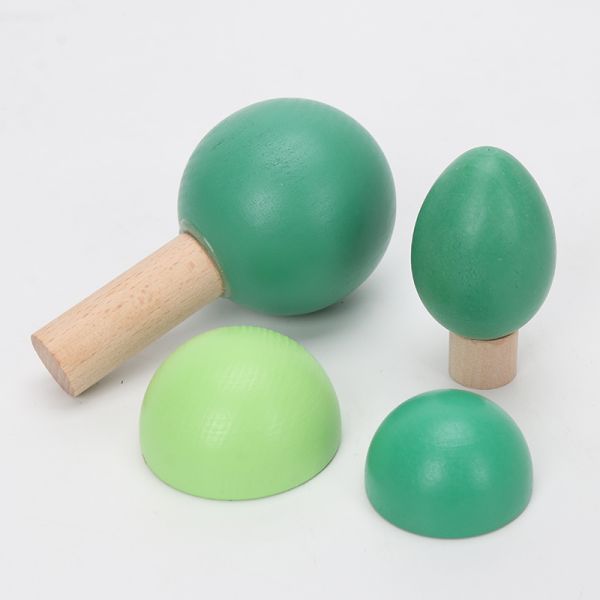 Blocs constitutifs en bois Toy Creative Educational d'arc-en-ciel de Brown 18cm