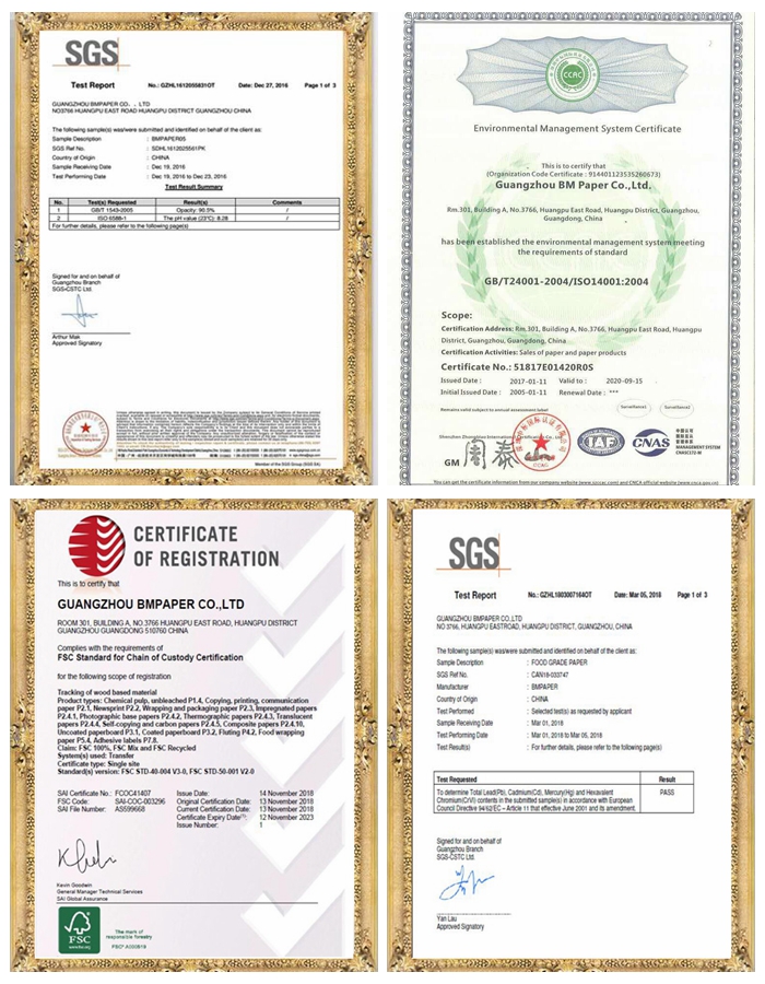 Бумага Брауна Крафт ФСК одобрил безвредную и нетоксическую бумагу Брауна Крафт/бумагу качества еды для сумок еды