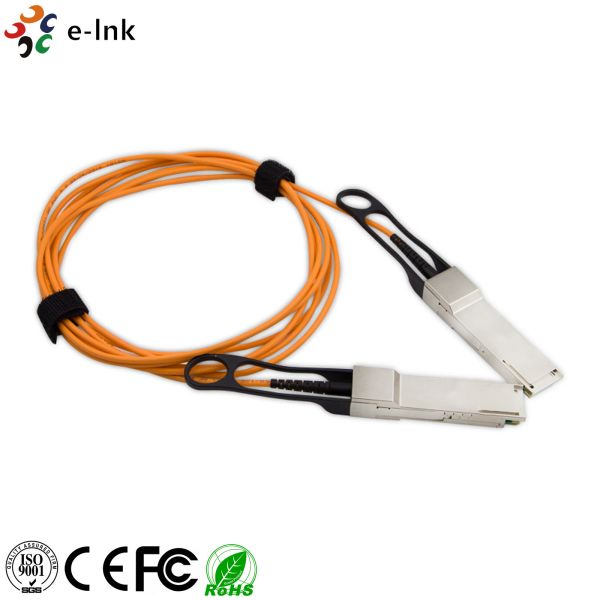 Cable Óptico Activo 40Gbps QSFP+ a QSFP+ OM2 5 Metros