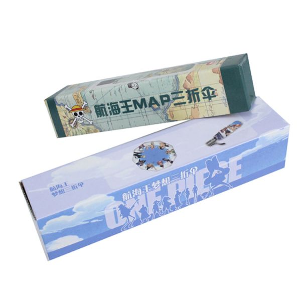 Cartoon Recycled Kraft 1 Piece Gift Boxes For Umbrella Glossy / Matte Lamination