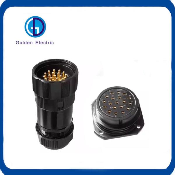 Multipin Electrical Plug Socket Connectors Safety Operation IP44 Panel Mounted Socket