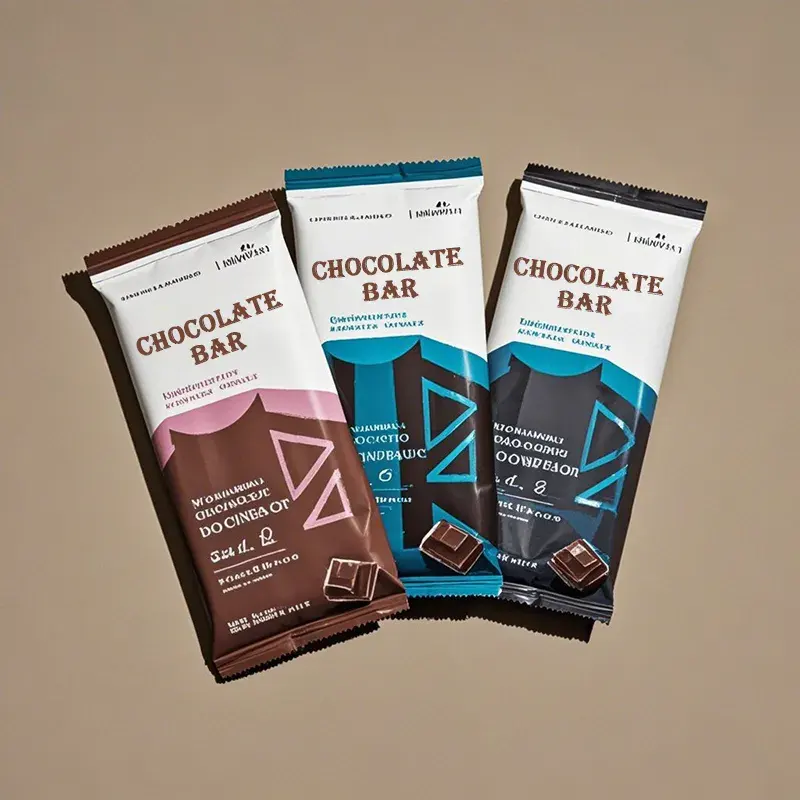 Custom Printed Plastic Bags Middle Seal Flat Mini Candy Sachet Biscuit Chocolate Food Packaging Edibles Storage Pouch