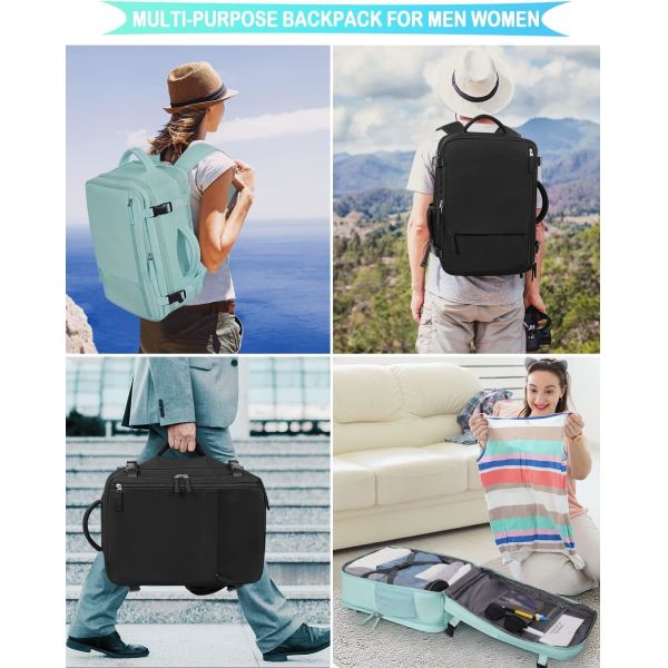 Travel Backpack Flight Airline Approved, Personal Item Bag For Women, Laptop Backpack, Waterproof Sports Casua