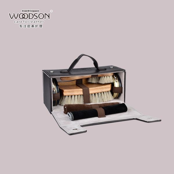 Инструмента щетки блеска набора заботы кожаного ботинка OEM коробка противоракушечного многофункциональная портативная