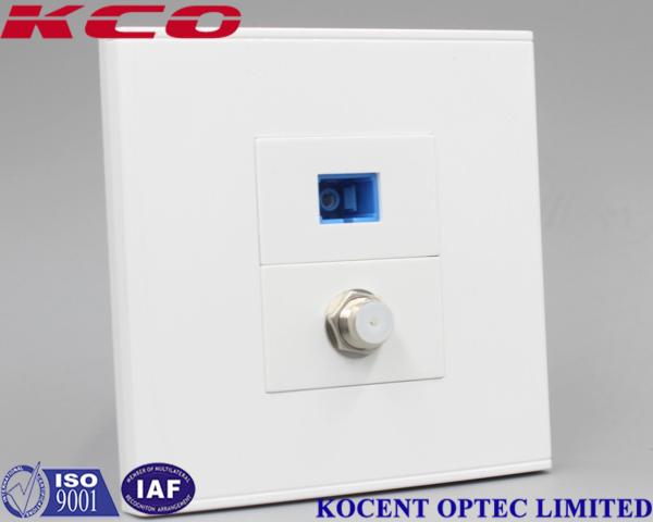 Fiber Optic Socket SC UPC Port Video RF CATV Port FTTH Optical Faceplate 86mm Panel