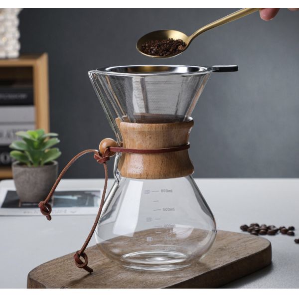 Borosilicate Glass Cafetiere French Press Manual Pour Coffee Maker 800ml Europe Design
