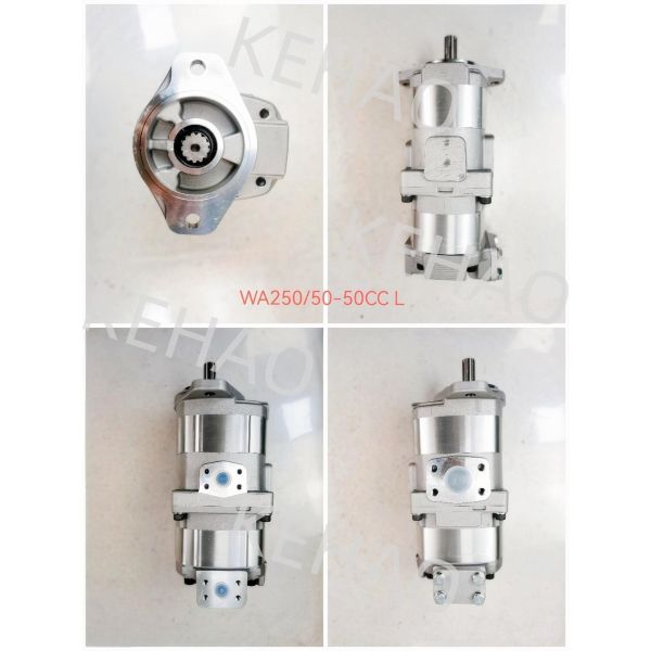 WA250+50-50CCL/WA150+50-28CCL Hydraulic Gear Pump Aluminum Alloy Middle pressure external meshing gear Pump Replacement