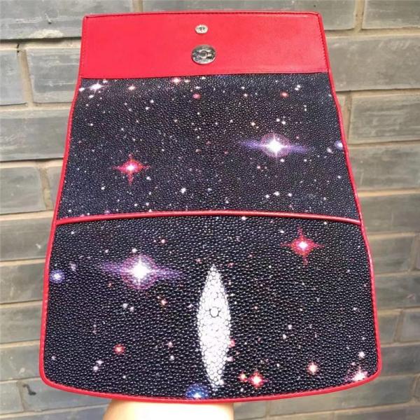 Authentic Real True Stingray Skin Female Long Wallet Genuine Exotic Leather Lady Chic Star Clutch Women Large Card Purse