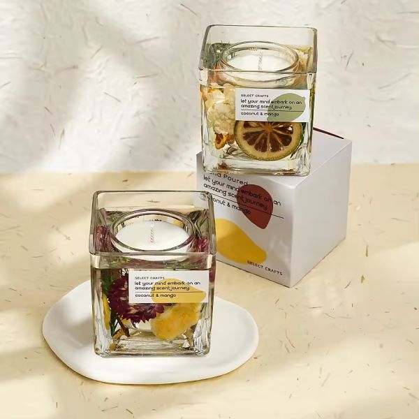 Aroma Light Candles Clear Glass Jar Aroma Candles Home Fragrance Gifts