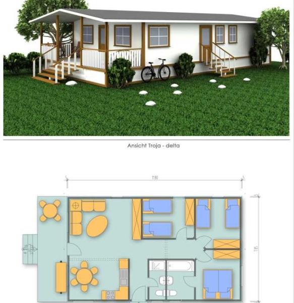 Construções de aço residenciais pré-fabricadas personalizadas - feito-à-medida, GFA 80sqm