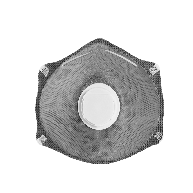 Hubei Haixin Disposable Medical Mask with Valve Respirator Breathable FFP2 Duck Bill V Shape White with Tie-on Earloop Wholesale