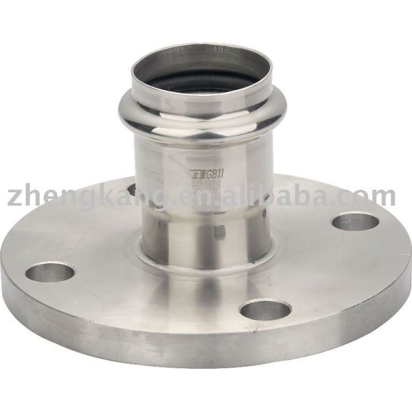 V Type Inox Press Fittings Integrated Food Grade Original Metal Color