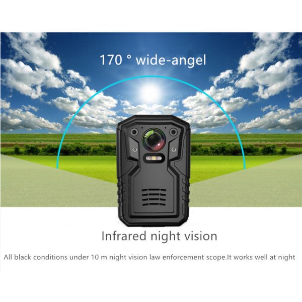 Visão noturna infravermelha Bodycam portátil de 32GB Ambarella A12 Chip Body Worn Camera GPS
