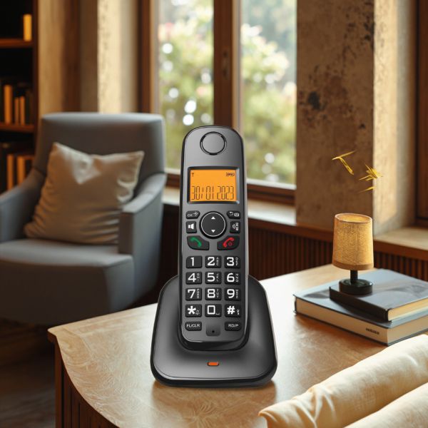 Portable DECT Digital Cordless IP Phone with Address Book for Home Business Wireless Base Station