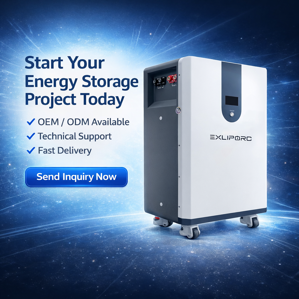 New 50kWh 1000Ah 51.2V 11000 Cycles Vertical Movable LiFePO4 Battery Hithium LFP Home Storage System BESS Pack Solar Energy
