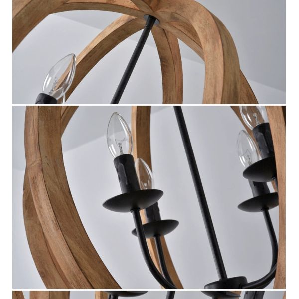 Industry Pendant Lighting Solid Kitchen Bar Coffee Shop Dining Room solid wood pendant lights(WH-VP-113)