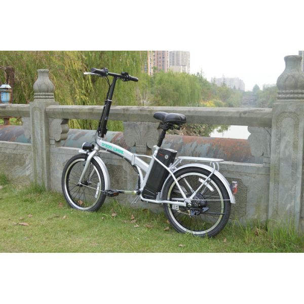 25km/H Small Long Range Folding Electric Bike 36V 250W Brushless Hub Motor